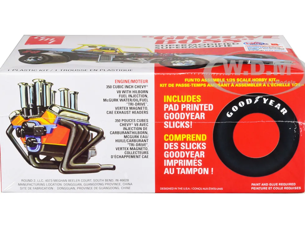 Skill 2 Model Kit Groove Boss Supermodified Racer 1/25 Scale Model AMT AMT1329M