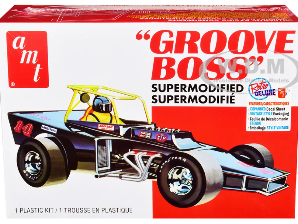 Skill 2 Model Kit Groove Boss Supermodified Racer 1/25 Scale Model AMT AMT1329M