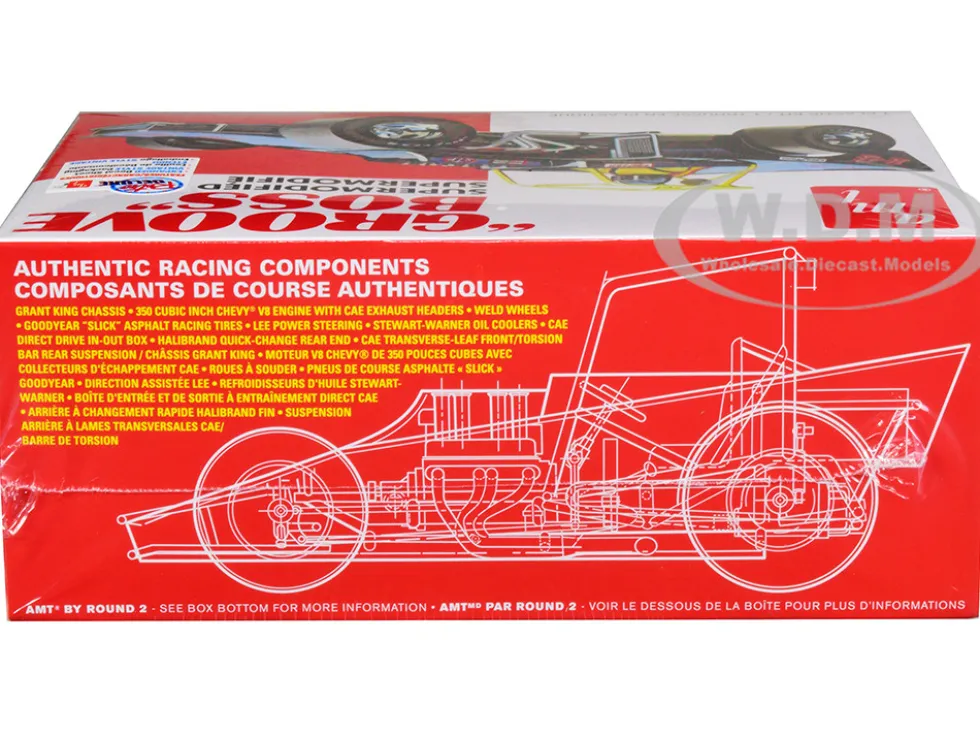 Skill 2 Model Kit Groove Boss Supermodified Racer 1/25 Scale Model AMT AMT1329M