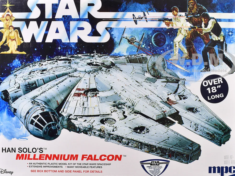 Skill 3 Model Kit Han Solo's Millennium Falcon "Star Wars: A New Hope" (1977) Movie 1/72 Scale Model by MPC