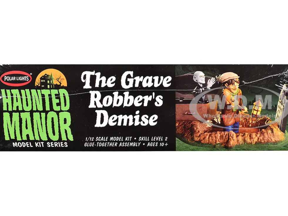 Skill 2 Model Kit Haunted Manor "The Grave Robber's Demise" Diorama Set 1/12 Scale Model by Polar Lights