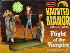 Skill 2 Model Kit Haunted Manor "Flight of the Vampire" Diorama Set 1/12 Scale Model by Polar Lights