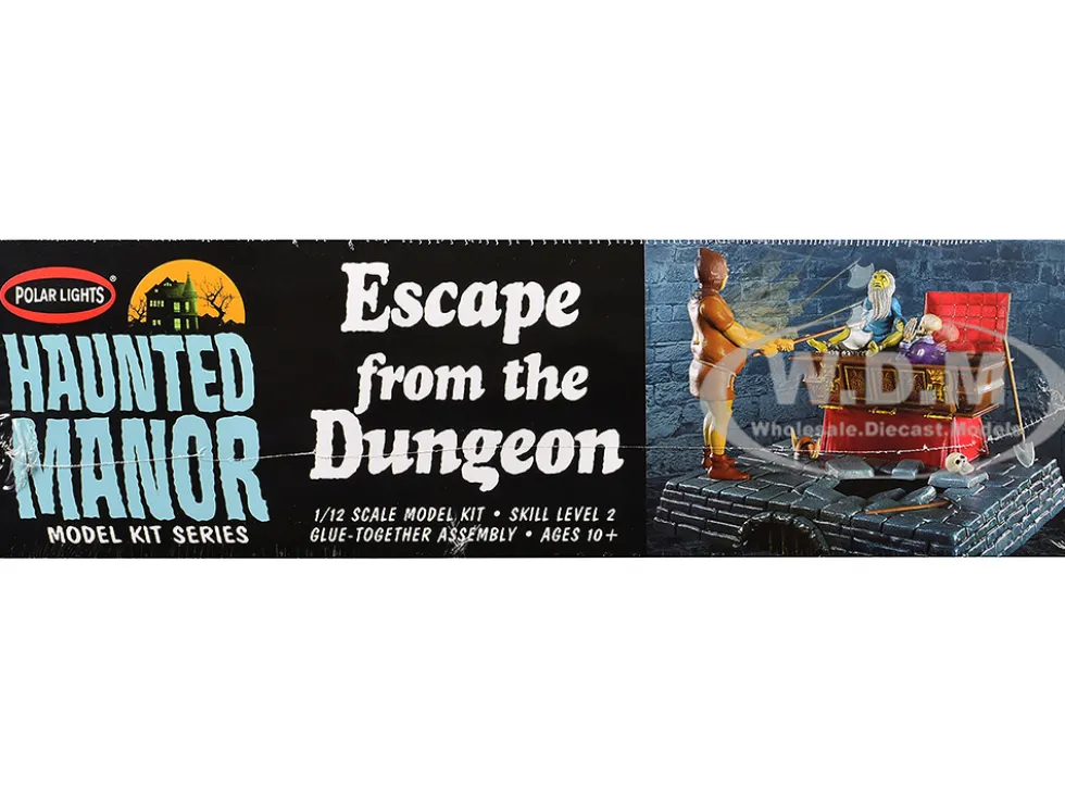 Skill 2 Model Kit Haunted Manor "Escape from the Dungeon" Diorama Set 1/12 Scale Model by Polar Lights