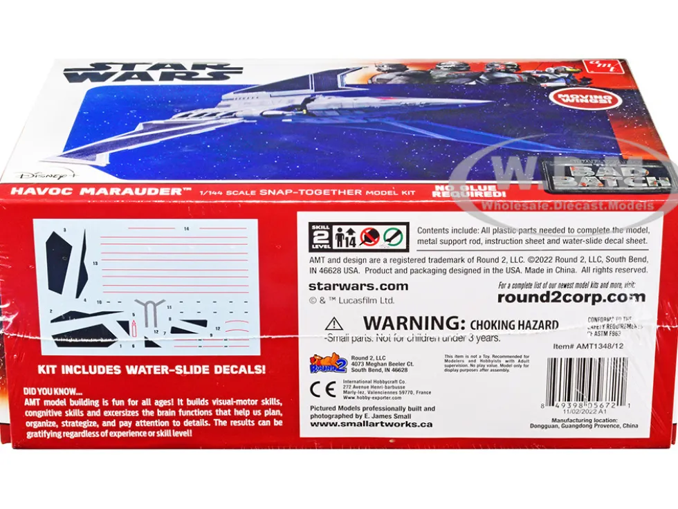 Skill 2 Model Kit Havoc Marauder Space Ship Star Wars The Bad Batch 2021 Current TV Series 1/144 Scale Model AMT AMT1348