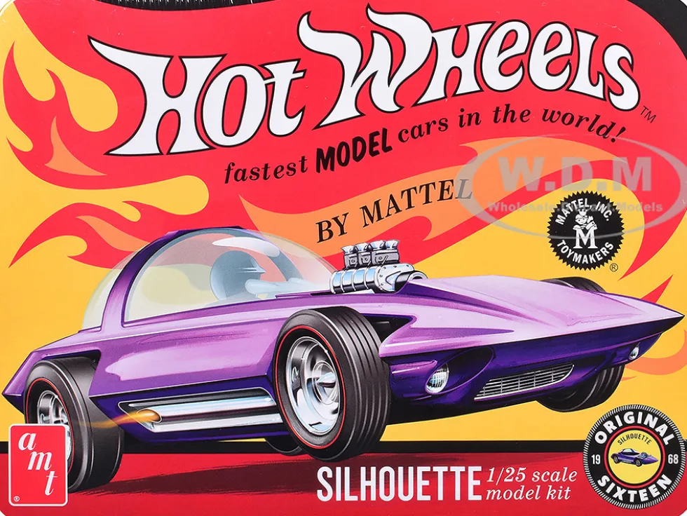Skill 2 Model Kit Hot Wheels Silhouette with Collector Tin 1/25 Scale Model by AMT