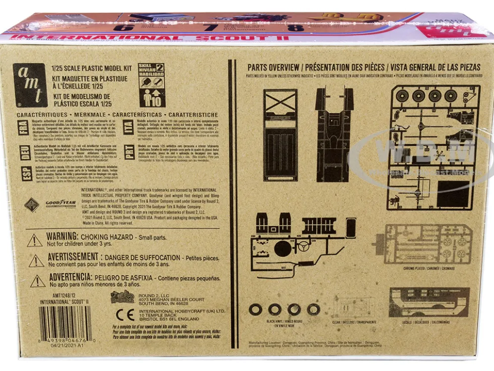 Skill 2 Model Kit IH International Harvester Scout II 1/25 Scale Model AMT AMT1248