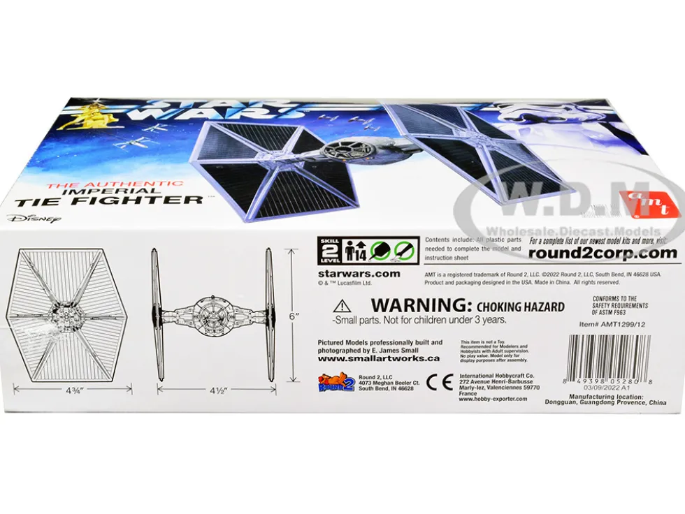Skill 2 Model Kit Imperial Tie Fighter Star Wars 1977 Movie Model AMT AMT1299