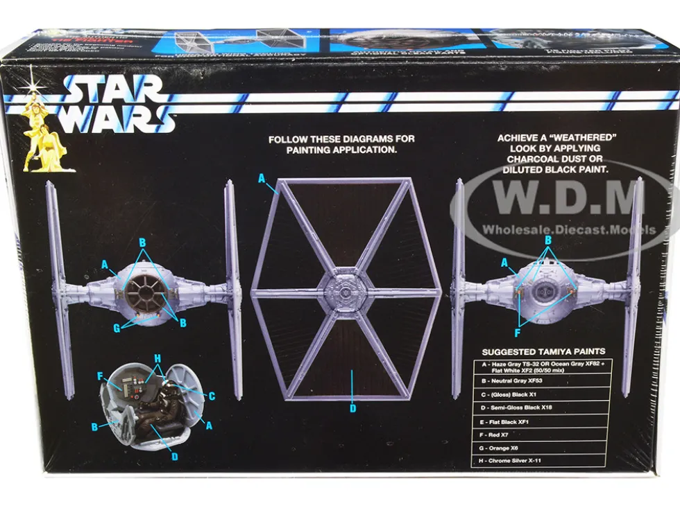 Skill 2 Model Kit Imperial Tie Fighter Star Wars 1977 Movie Model AMT AMT1299