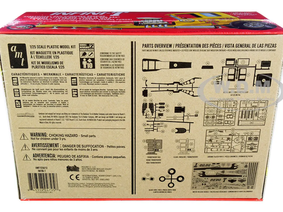 Skill 2 Model Kit Infini-T Custom Dragster 1/25 Scale Model AMT AMT1258