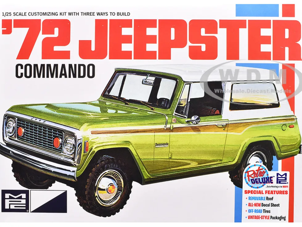 Skill 2 Model Kit 1972 Jeep Jeepster Commando 1/25 Scale Model by MPC