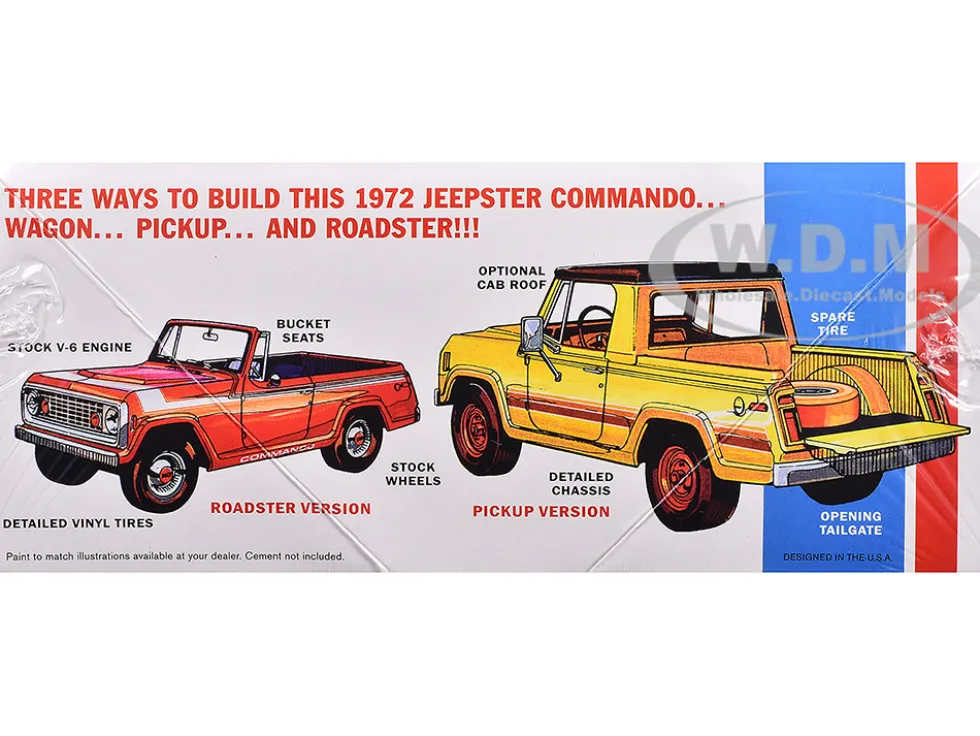 Skill 2 Model Kit 1972 Jeep Jeepster Commando 1/25 Scale Model by MPC