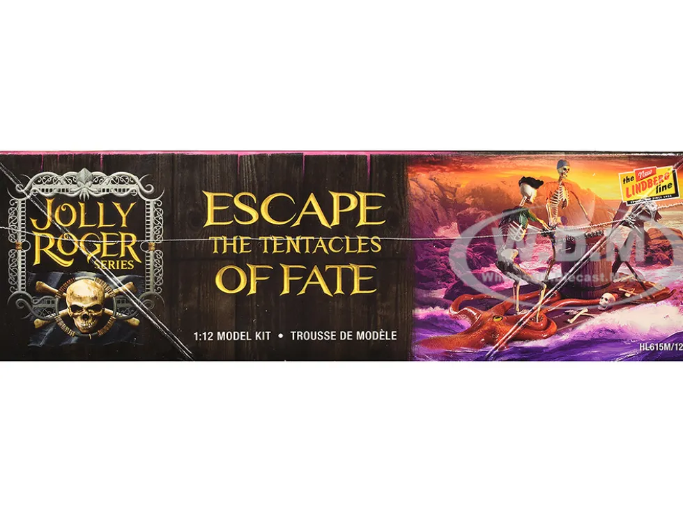 Skill 2 Model Kit Jolly Roger Series "Escape the Tentacles of Fate" Diorama Set 1/12 Scale Model by Lindberg