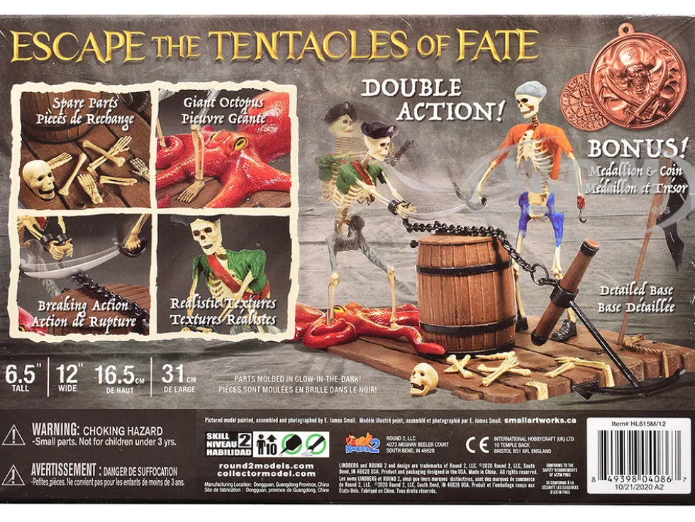 Skill 2 Model Kit Jolly Roger Series "Escape the Tentacles of Fate" Diorama Set 1/12 Scale Model by Lindberg