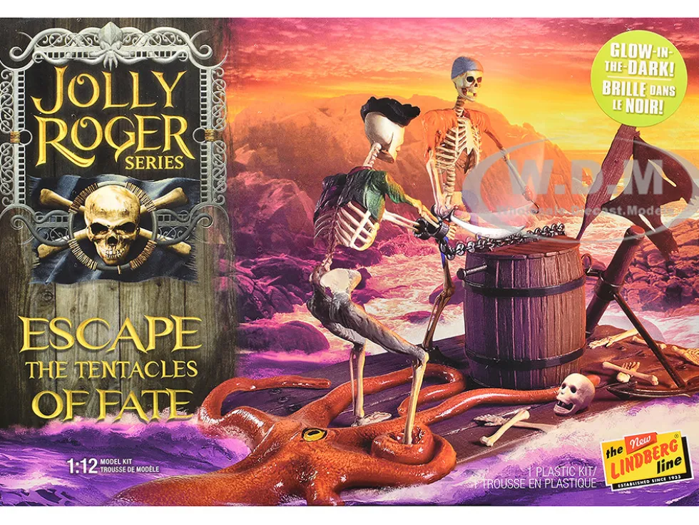 Skill 2 Model Kit Jolly Roger Series "Escape the Tentacles of Fate" Diorama Set 1/12 Scale Model by Lindberg