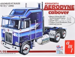 Skill 3 Model Kit Kenworth Aerodyne Cabover Truck Tractor 1/25 Scale Model by AMT