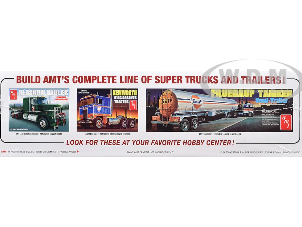 Skill 3 Model Kit Kenworth Aerodyne Cabover Truck Tractor 1/25 Scale Model by AMT
