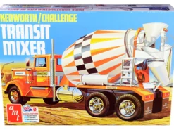 Skill 3 Model Kit Kenworth Challenge Transit Cement Mixer Truck 1/25 Scale Model AMT AMT1215