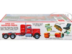 Skill 3 Model Kit Kenworth Conventional W-925 Tractor Truck Coca-Cola 1/25 Scale Model AMT AMT1286