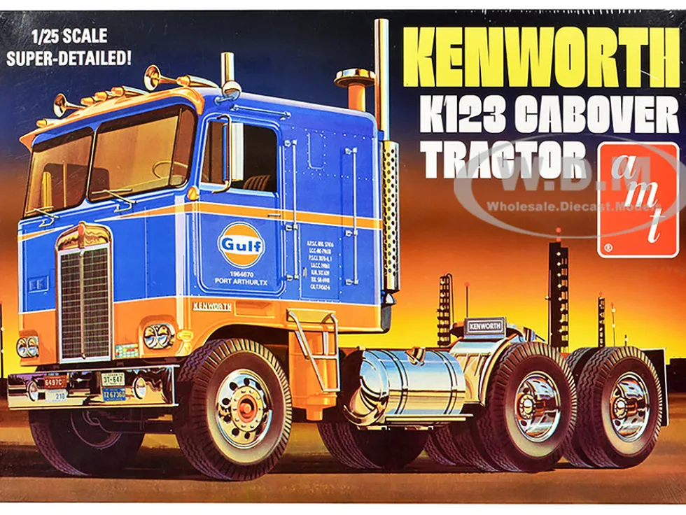 Skill 3 Model Kit Kenworth K-123 Cabover Truck Tractor "Gulf Oil" 1/25 Scale Model by AMT