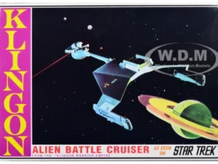 Skill 2 Model Kit Klingon Warrior Empire Alien Battle Cruiser Star Trek 1966 1969 TV Series 1/650 Scale Model AMT AMT1428