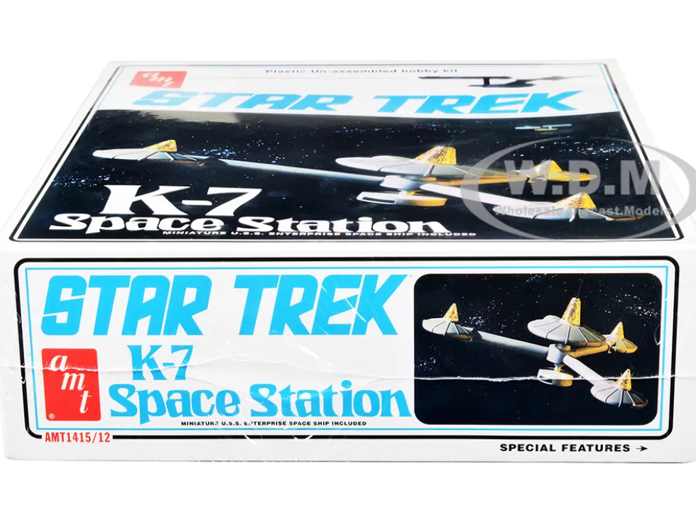 Skill 2 Model Kit K 7 Space Station Star Trek 1966 1969 TV Series 1/7600 Scale Model AMT AMT1415