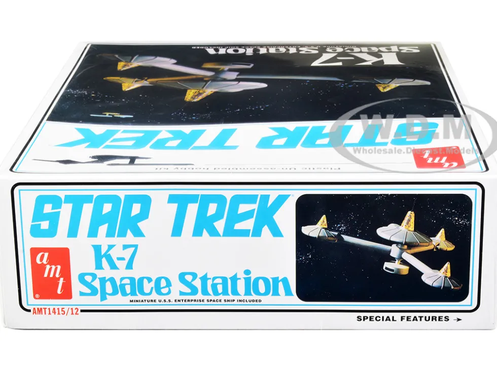 Skill 2 Model Kit K 7 Space Station Star Trek 1966 1969 TV Series 1/7600 Scale Model AMT AMT1415