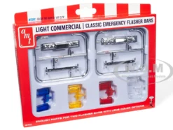 Skill 2 Model Kit Light Commercial Classic Emergency Flasher Bars Set of 10 pieces for 1/25 Scale Model AMT AMTPP032