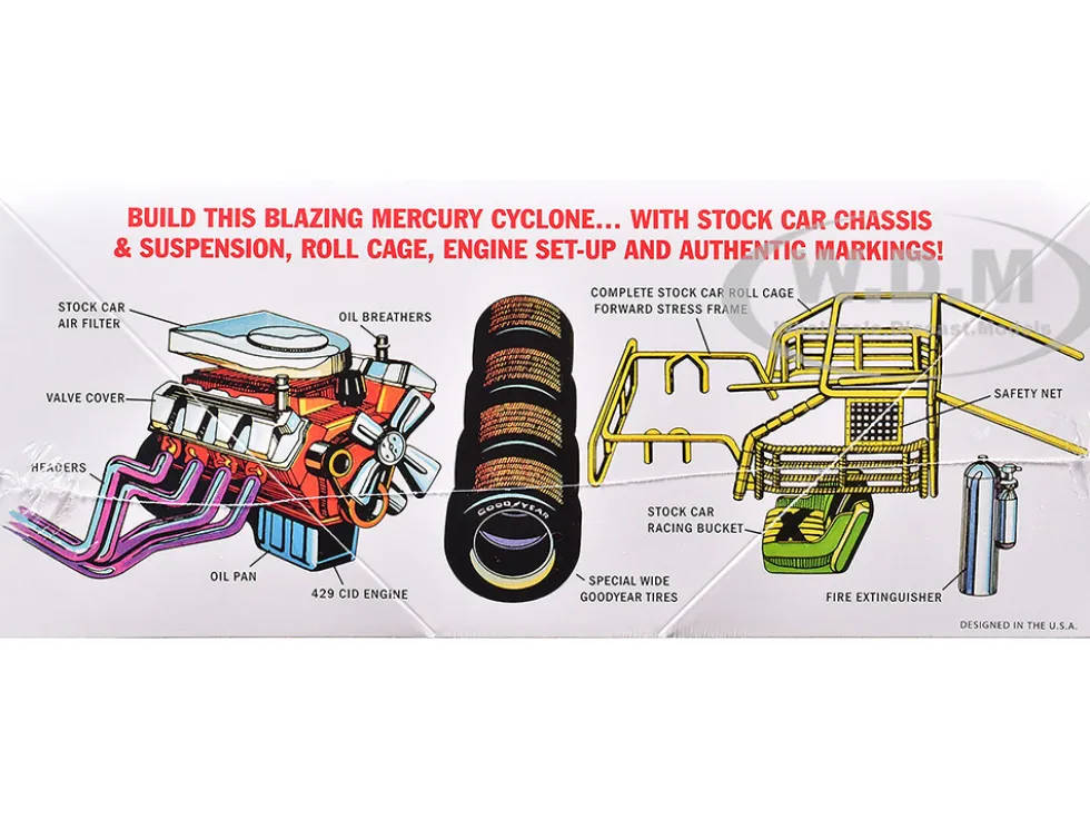 Skill 2 Model Kit 1971 Mercury Cyclone Stock Car 1/25 Scale Model by MPC