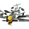Skill 1 Model Kit Messerschmitt BF109 Snap Together Painted Plastic Model Airplane Kit Airfix Quickbuild J6001