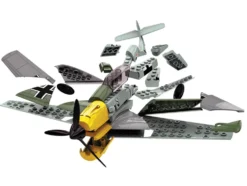 Skill 1 Model Kit Messerschmitt BF109 Snap Together Painted Plastic Model Airplane Kit Airfix Quickbuild J6001