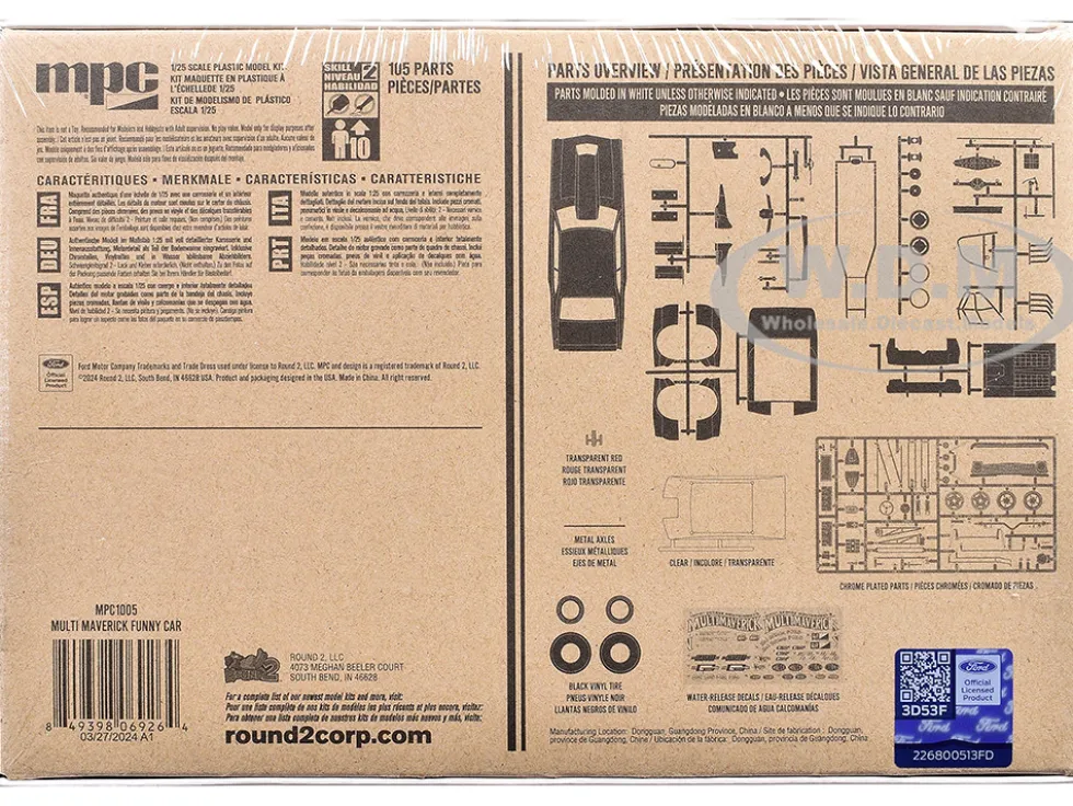 Skill 2 Model Kit "Ohio" George Montgomery's Multi Maverick Funny Car 1/25 Scale Model by MPC