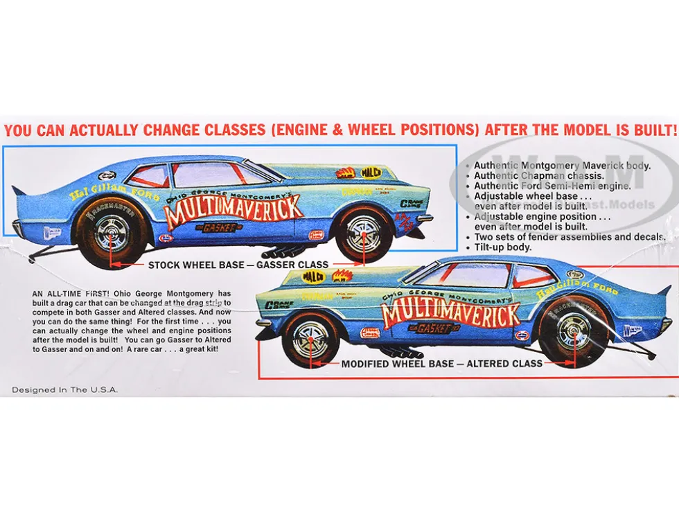 Skill 2 Model Kit "Ohio" George Montgomery's Multi Maverick Funny Car 1/25 Scale Model by MPC