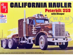 Skill 3 Model Kit Peterbilt 359 California Hauler Sleeper Cab 1/25 Scale Model AMT AMT1327