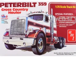 Skill 3 Model Kit Peterbilt 359 "Cross Country Hauler" 1/25 Scale Model by AMT