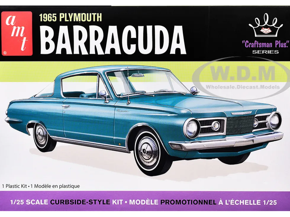Skill 2 Model Kit 1965 Plymouth Barracuda "Craftsman Plus" Series 1/25 Scale Model by AMT
