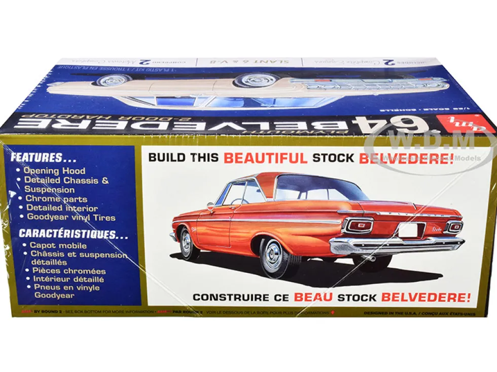 Skill 2 Model Kit 1964 Plymouth Belvedere Coupe Hardtop 1/25 Scale Model AMT AMT1188 M