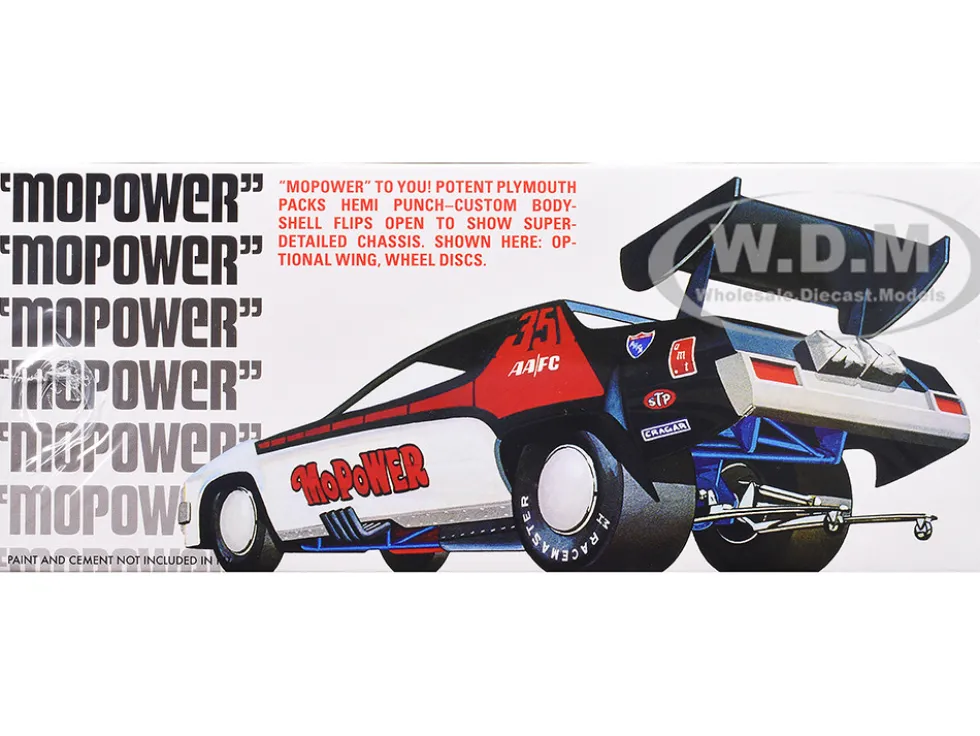 Skill 2 Model Kit Plymouth Funny Car "Mopower" 1/25 Scale Model by AMT
