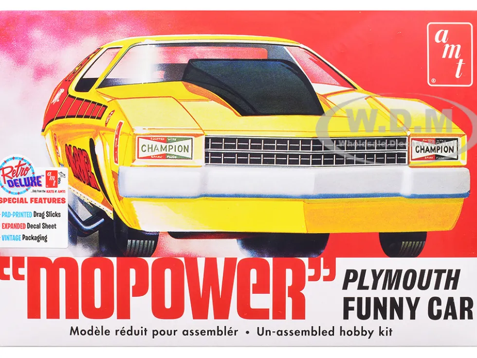 Skill 2 Model Kit Plymouth Funny Car "Mopower" 1/25 Scale Model by AMT