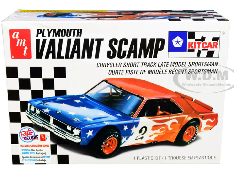 Skill 2 Model Kit Plymouth Valiant Scamp Kit Car 1/25 Scale Model AMT AMT1171 M