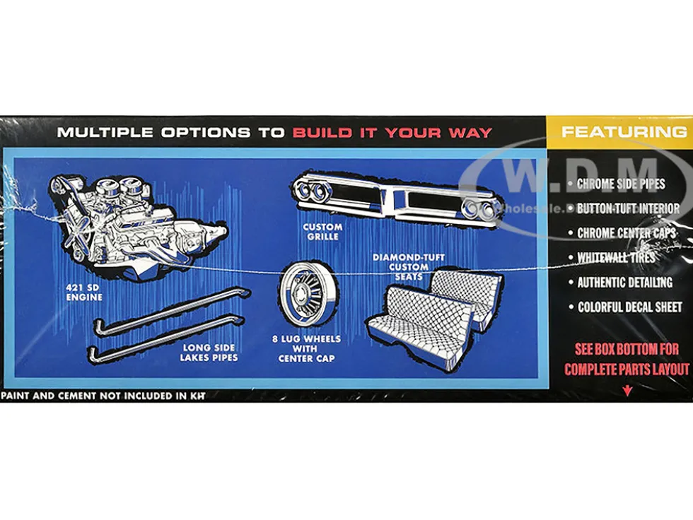 Skill 2 Model Kit 1962 Pontiac Catalina Super Stock 3-in-1 Kit 1/25 Scale Model by AMT