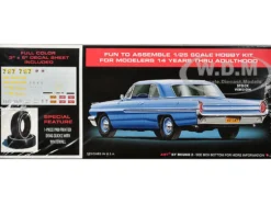 Skill 2 Model Kit 1962 Pontiac Catalina Super Stock 3-in-1 Kit 1/25 Scale Model by AMT