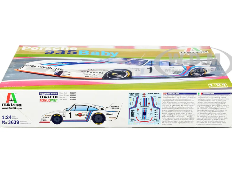 Skill 3 Model Kit Porsche 935 Baby 1/24 Scale Model Italeri 3639