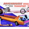 Skill 2 Model Kit Ramchargers Dragster Advanced Design Transport Truck 2 Kits in 1 1/25 Scale Models MPC MPC970