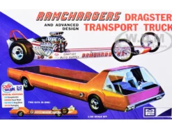 Skill 2 Model Kit Ramchargers Dragster Advanced Design Transport Truck 2 Kits in 1 1/25 Scale Models MPC MPC970