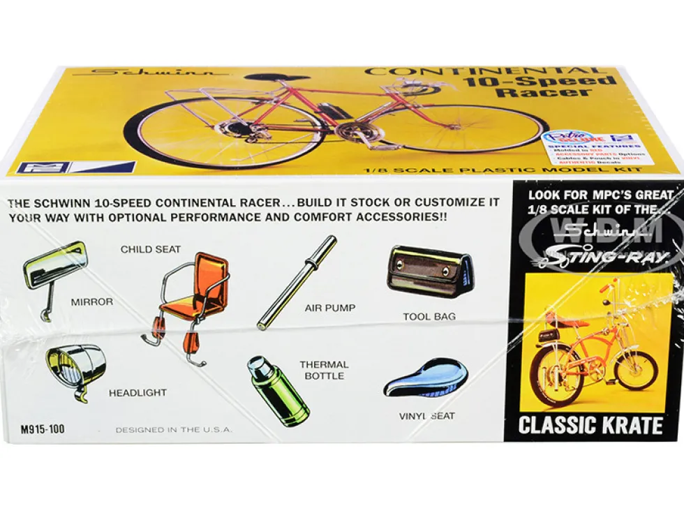 Skill 2 Model Kit Schwinn Continental 10-Speed Bicycle 1/8 Scale Model MPC MPC915