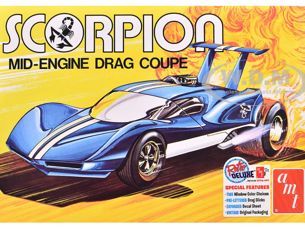Skill 3 Model Kit Scorpion Mid-Engine Drag Coupe 1/25 Scale Model by AMT