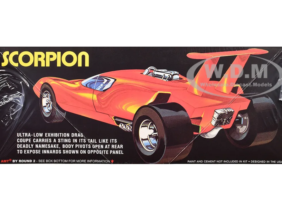 Skill 3 Model Kit Scorpion Mid-Engine Drag Coupe 1/25 Scale Model by AMT