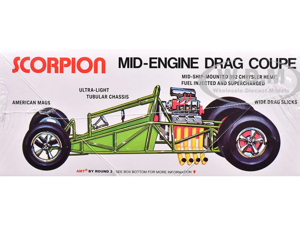 Skill 3 Model Kit Scorpion Mid-Engine Drag Coupe 1/25 Scale Model by AMT