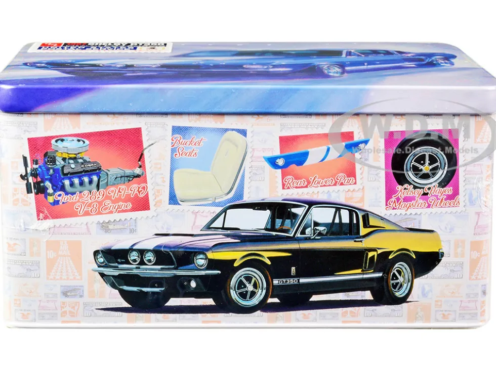 Skill 2 Model Kit 1967 Shelby Mustang GT350 USPS United States Postal Service Auto Art Stamp Series 1/25 Scale Model AMT AMT1356