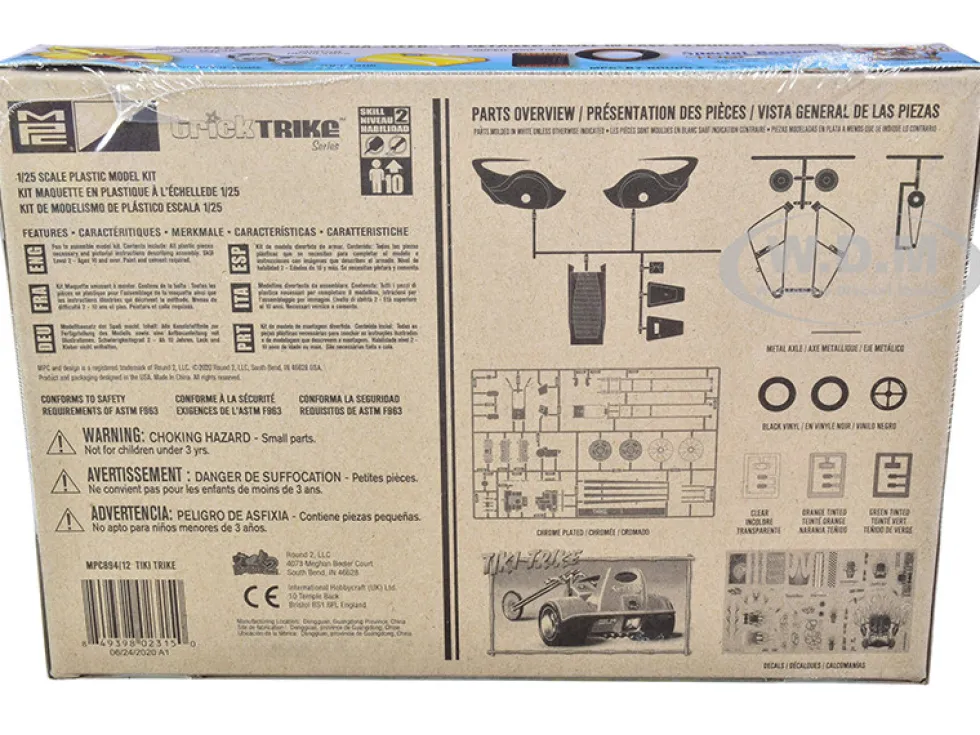 Skill 2 Model Kit Tiki Trike Trick Trikes Series 1/25 Scale Model MPC MPC894